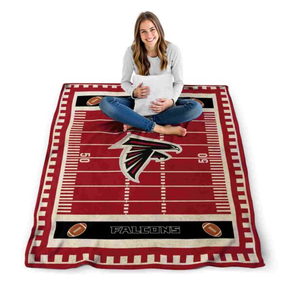 atlanta falcons football field red blanket high quality