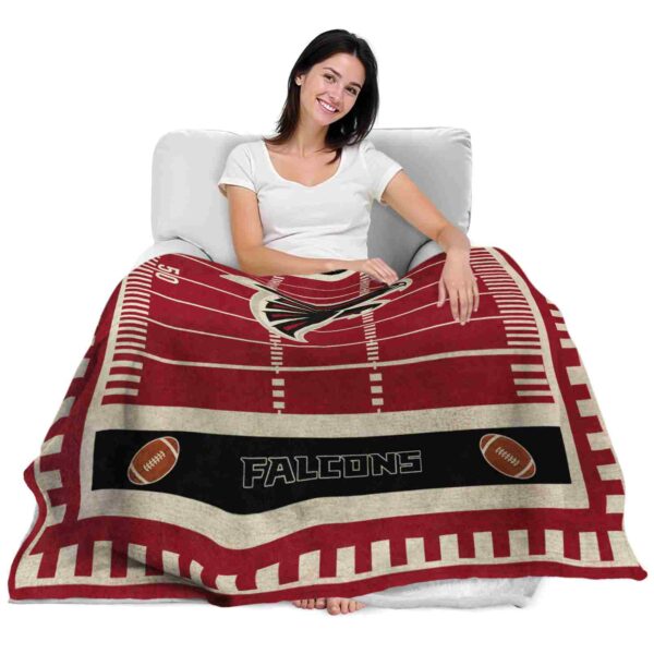 atlanta falcons football field red blanket latest model