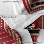 atlanta falcons football field red blanket premium grade