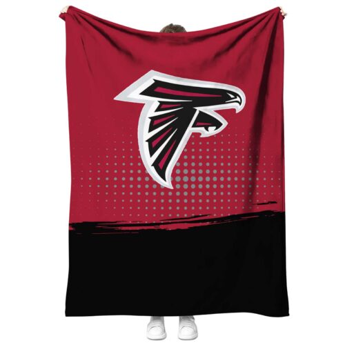 atlanta falcons gradient dots red blanket best selling