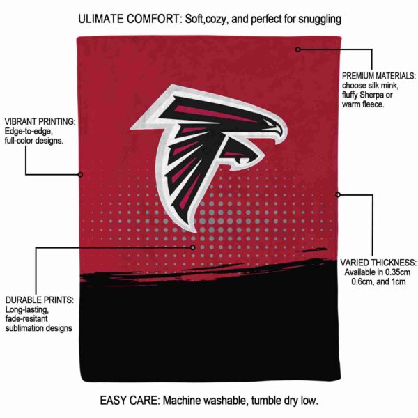 atlanta falcons gradient dots red blanket new arrival