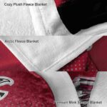 atlanta falcons gradient dots red blanket premium grade