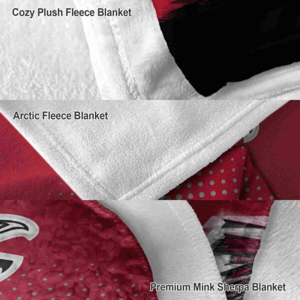 atlanta falcons gradient dots red blanket premium grade