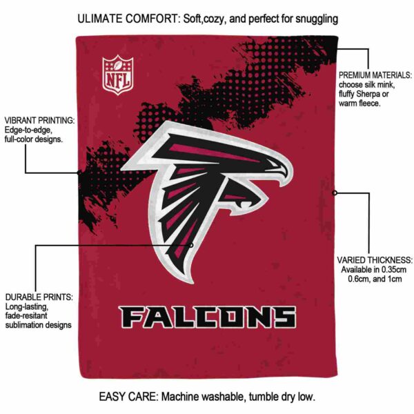 atlanta falcons grunge texture red blanket new arrival