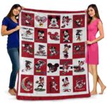 atlanta falcons mickey minnie red white blanket fashion forward