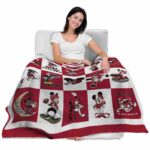 atlanta falcons mickey minnie red white blanket latest model