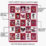 atlanta falcons mickey minnie red white blanket new arrival