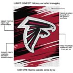 atlanta falcons paint streaks red white blanket new arrival
