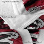 atlanta falcons paint streaks red white blanket premium grade