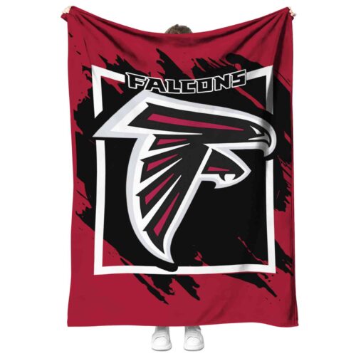 atlanta falcons splatter effect red blanket best selling