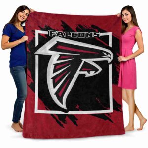 atlanta falcons splatter effect red blanket fashion forward