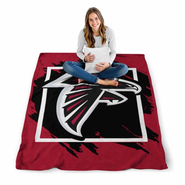 atlanta falcons splatter effect red blanket high quality