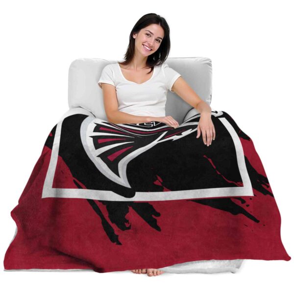 atlanta falcons splatter effect red blanket latest model