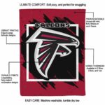 atlanta falcons splatter effect red blanket new arrival