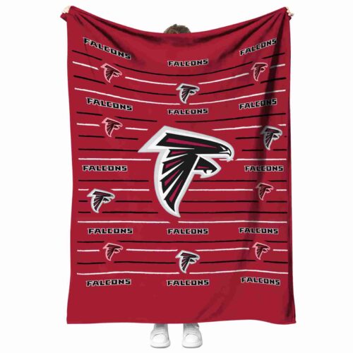 atlanta falcons striped pattern red blanket best selling