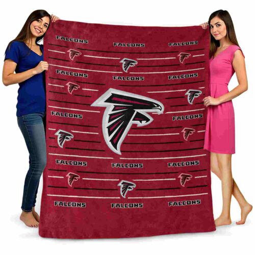 atlanta falcons striped pattern red blanket fashion forward