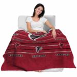 atlanta falcons striped pattern red blanket latest model