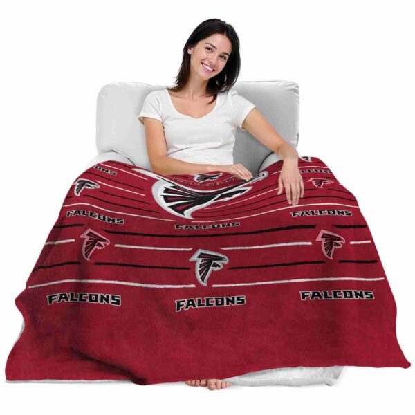 atlanta falcons striped pattern red blanket latest model