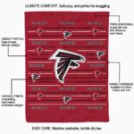 atlanta falcons striped pattern red blanket new arrival