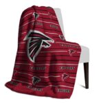 atlanta falcons striped pattern red blanket top rated