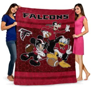 atlanta falcons three musketeers red blanket fashion forward