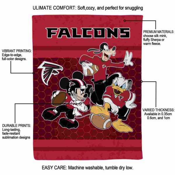 atlanta falcons three musketeers red blanket new arrival
