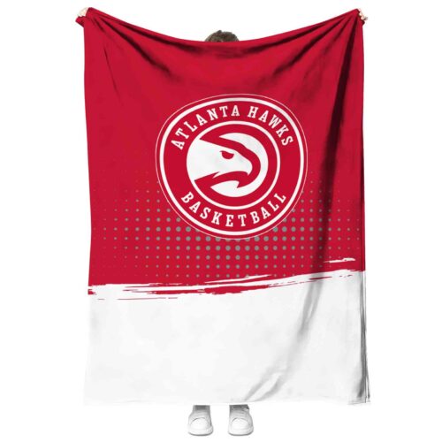 atlanta hawks gradient dots red blanket best selling