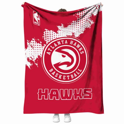 atlanta hawks grunge texture red blanket best selling