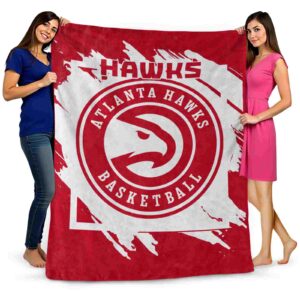 atlanta hawks splatter effect red blanket fashion forward