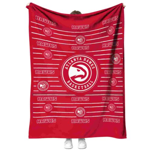 atlanta hawks striped pattern red blanket best selling