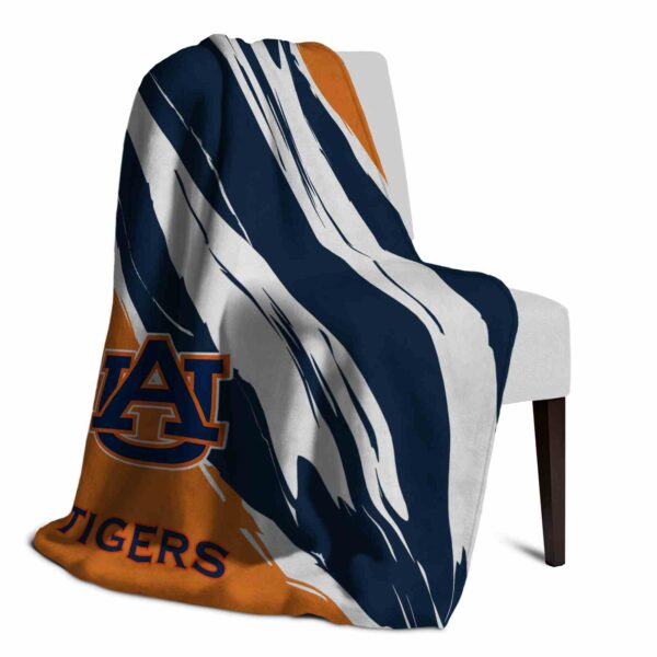 auburn tigers brushstrokes navy blue white blanket top rated