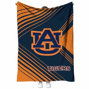 auburn tigers diagonal stripes navy blue blanket best selling