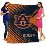auburn tigers diagonal stripes navy blue blanket best selling