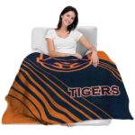 auburn tigers diagonal stripes navy blue blanket best selling