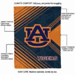 auburn tigers diagonal stripes navy blue blanket best selling