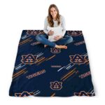 auburn tigers fan spirit navy blue blanket high quality
