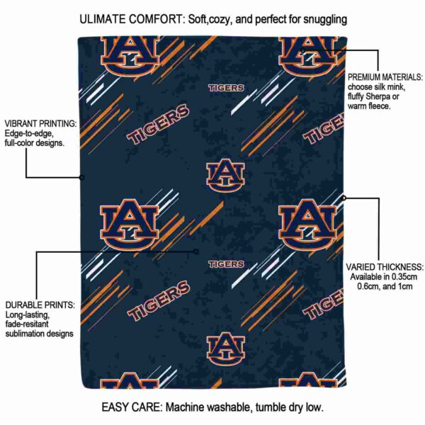 auburn tigers fan spirit navy blue blanket new arrival