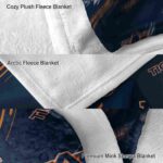 auburn tigers fan spirit navy blue blanket premium grade