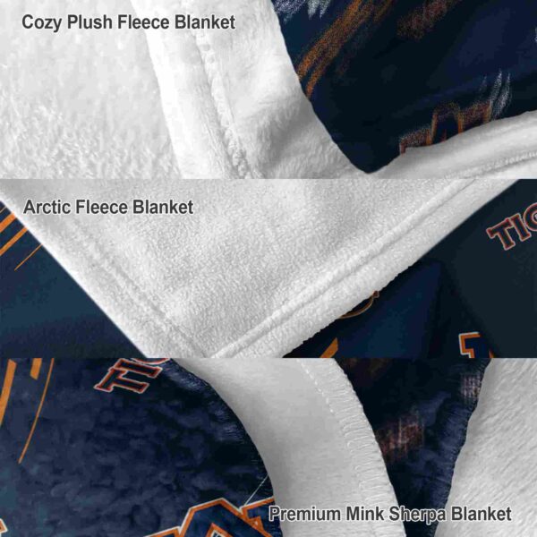 auburn tigers fan spirit navy blue blanket premium grade