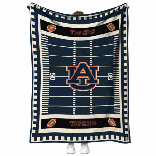 auburn tigers football field navy blue blanket best selling