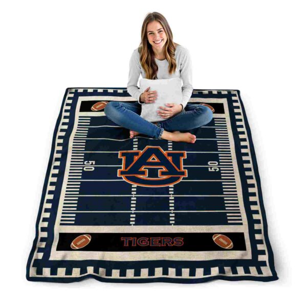 auburn tigers football field navy blue blanket high quality