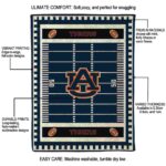 auburn tigers football field navy blue blanket new arrival