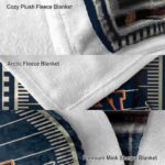 auburn tigers football field navy blue blanket premium grade