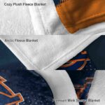 auburn tigers gradient dots navy blue blanket premium grade