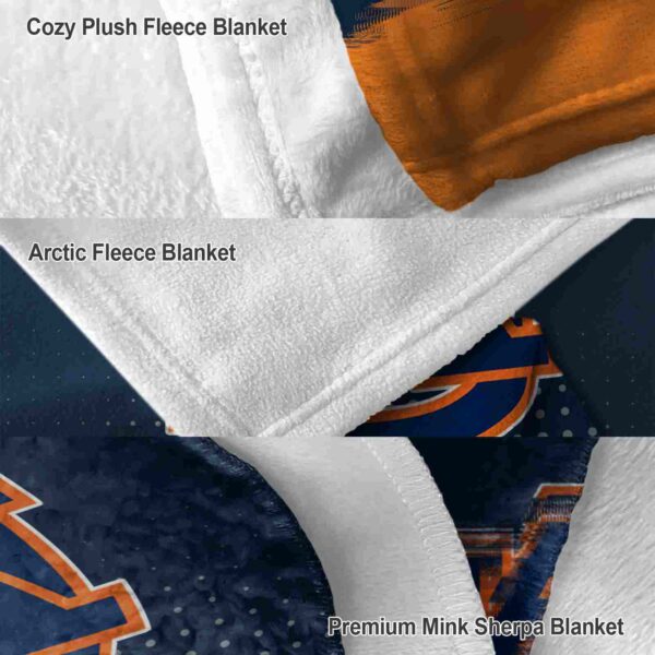 auburn tigers gradient dots navy blue blanket premium grade