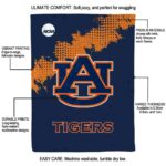 auburn tigers grunge texture navy blue blanket new arrival