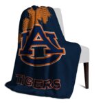 auburn tigers grunge texture navy blue blanket top rated