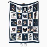 auburn tigers mickey minnie navy blue white blanket best selling
