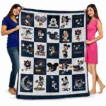 auburn tigers mickey minnie navy blue white blanket fashion forward