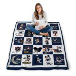 auburn tigers mickey minnie navy blue white blanket high quality